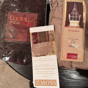 Copley Burgundy Tailored Panel and Arley Versailles Beige Panel